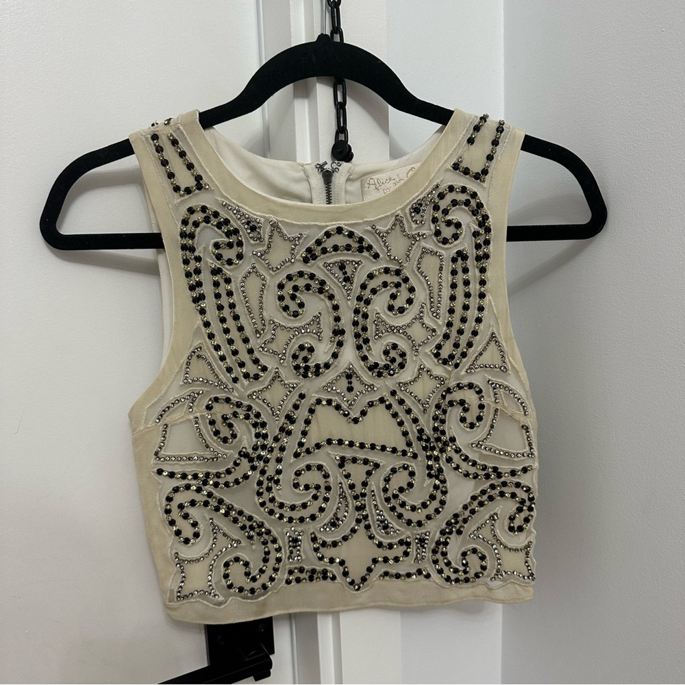 ALICE AND OLIVIA BEADED TOP